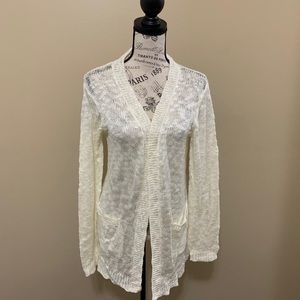 Say What? Ivory Long Sleeve Cardigan Size Large